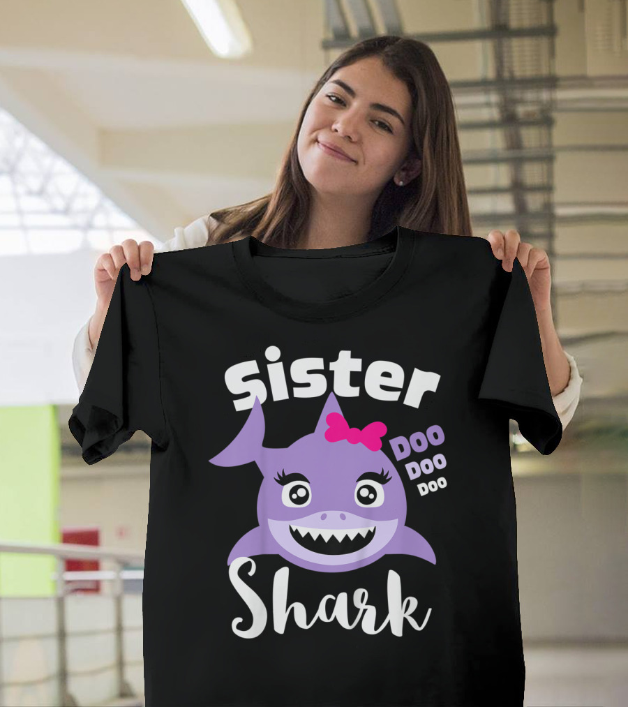 Sister Shark Doo Doo Doo Baby Shark Kids T-Shirt
