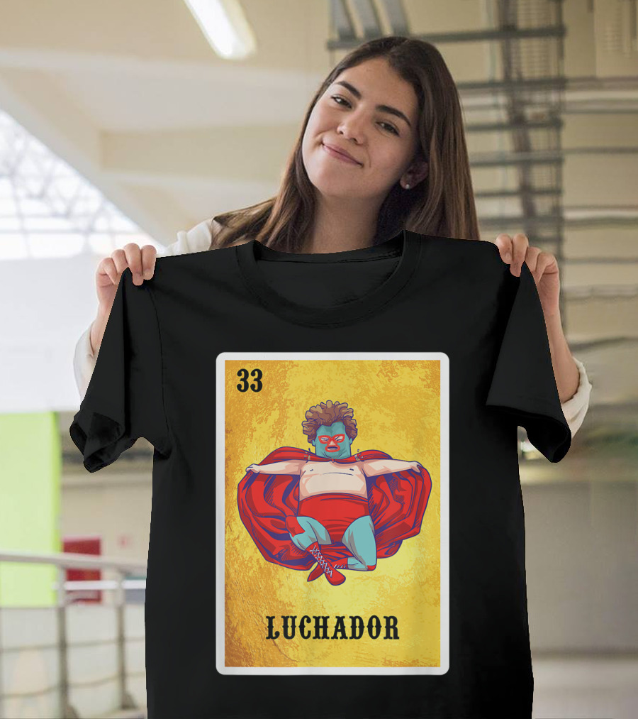 Luchador Masked Wrestler El Lucha Libre Number 33 T-Shirt