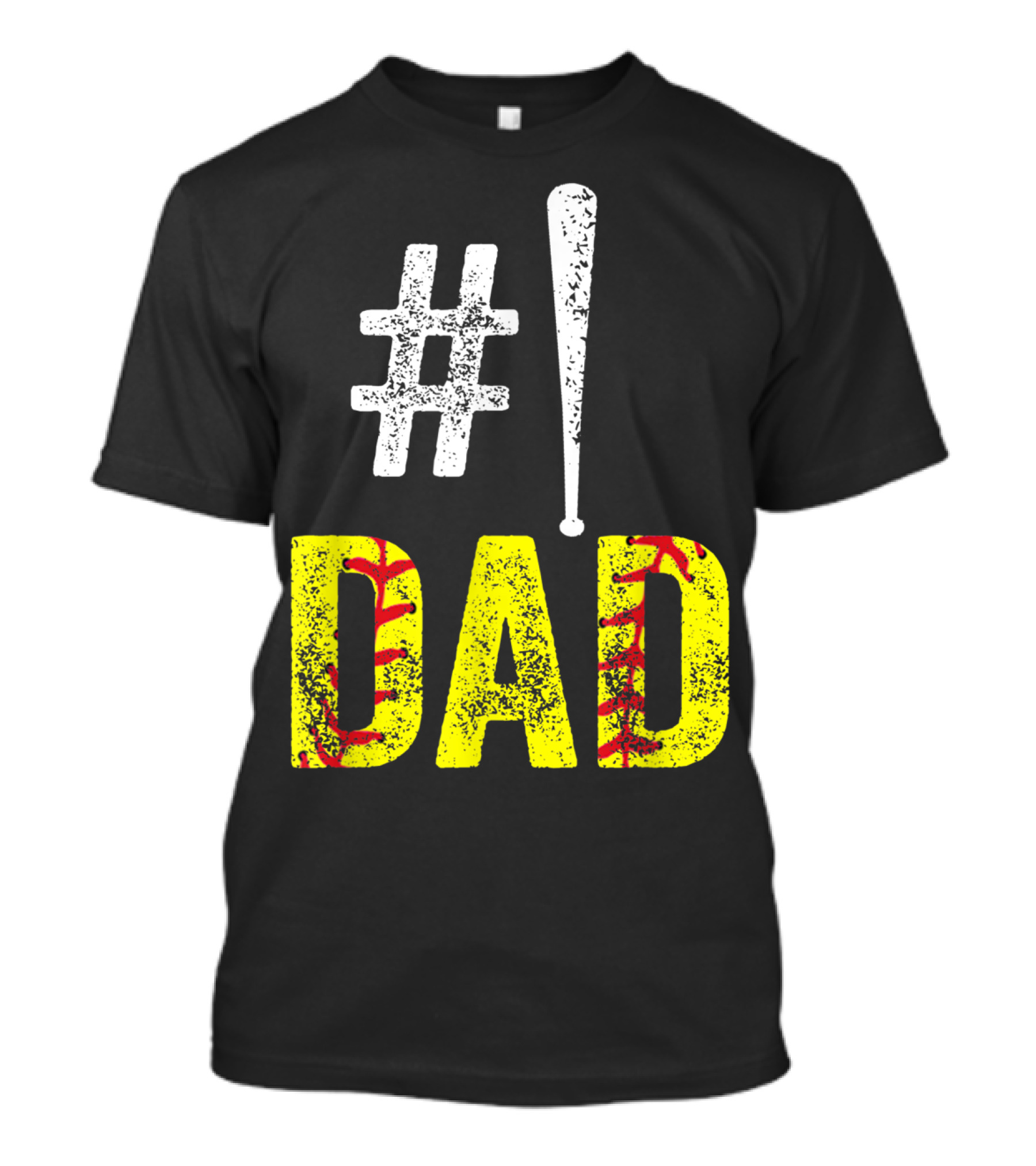 1 Dad Baseball Softball Funny Daddy T-Shirt