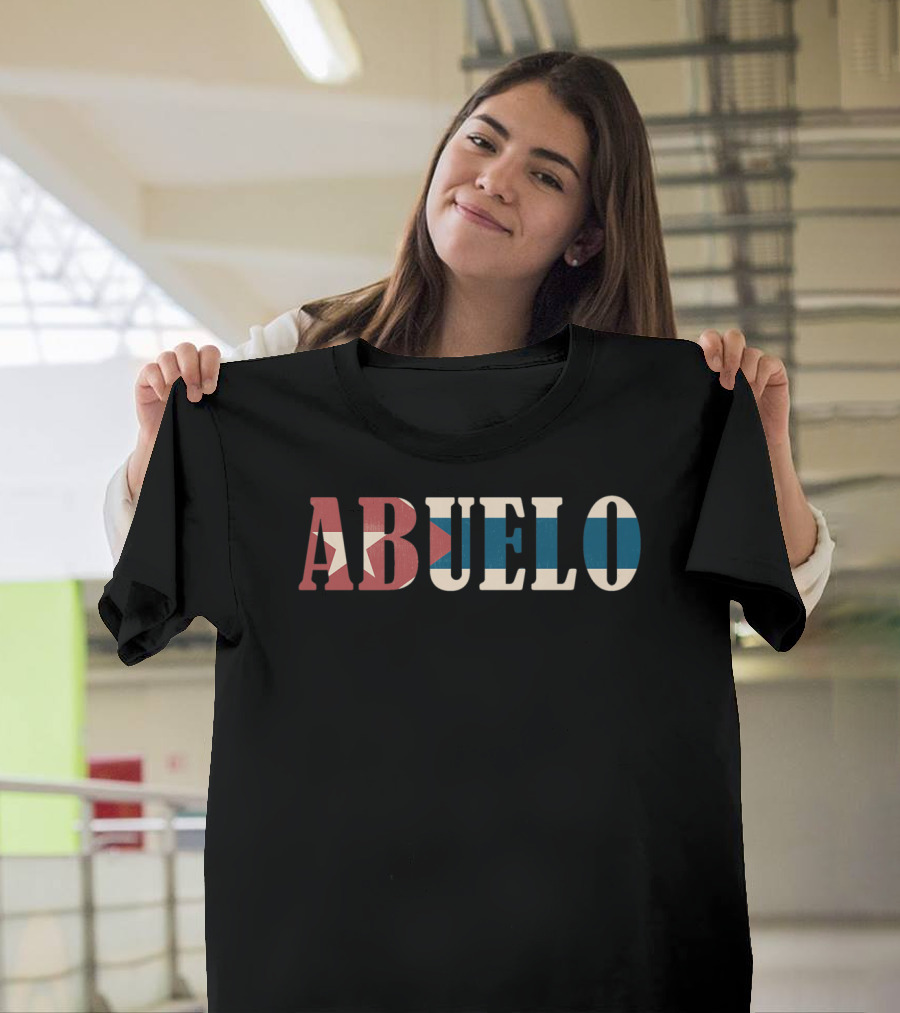 Abuelo Cuban Flag Vintage Mens T-Shirt