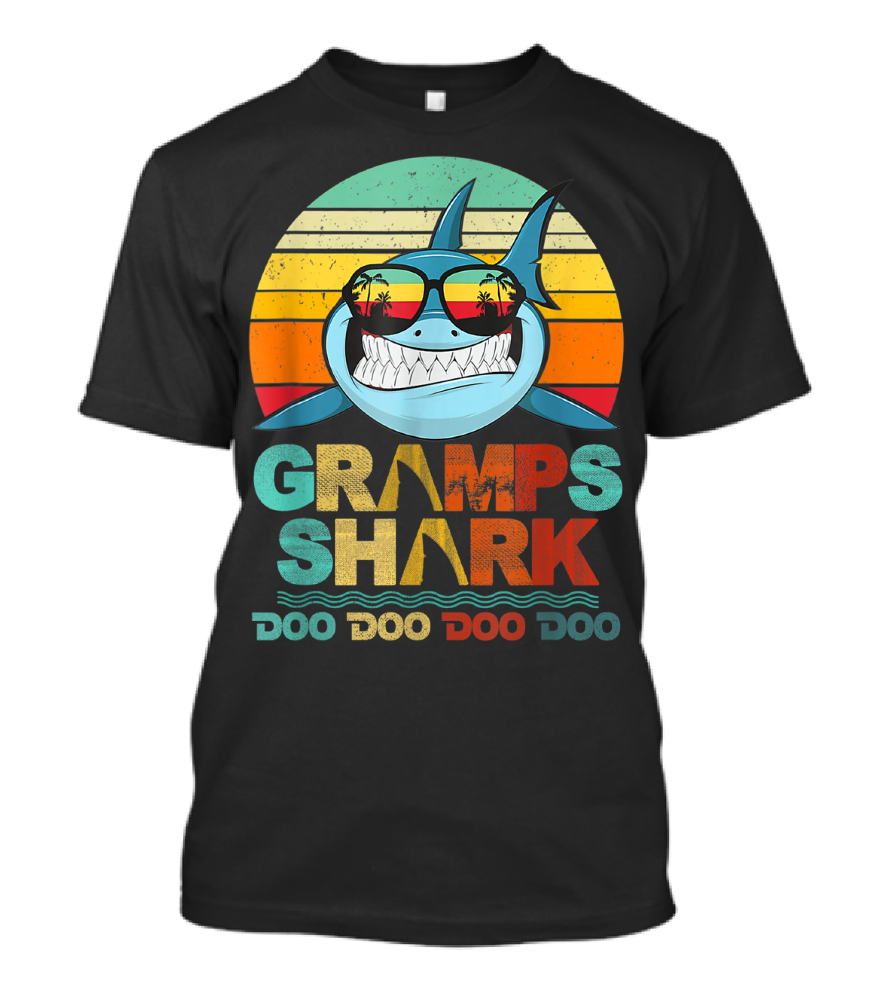 Gramps Shark Doo Doo Doo Doo Mens Vintage Funny T-Shirt