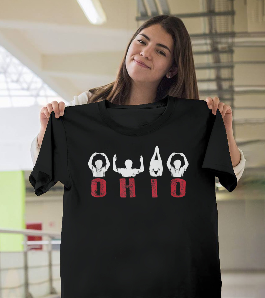 OHIO Art Cute Proud State To Be Ohioan Letters Ro T-Shirt