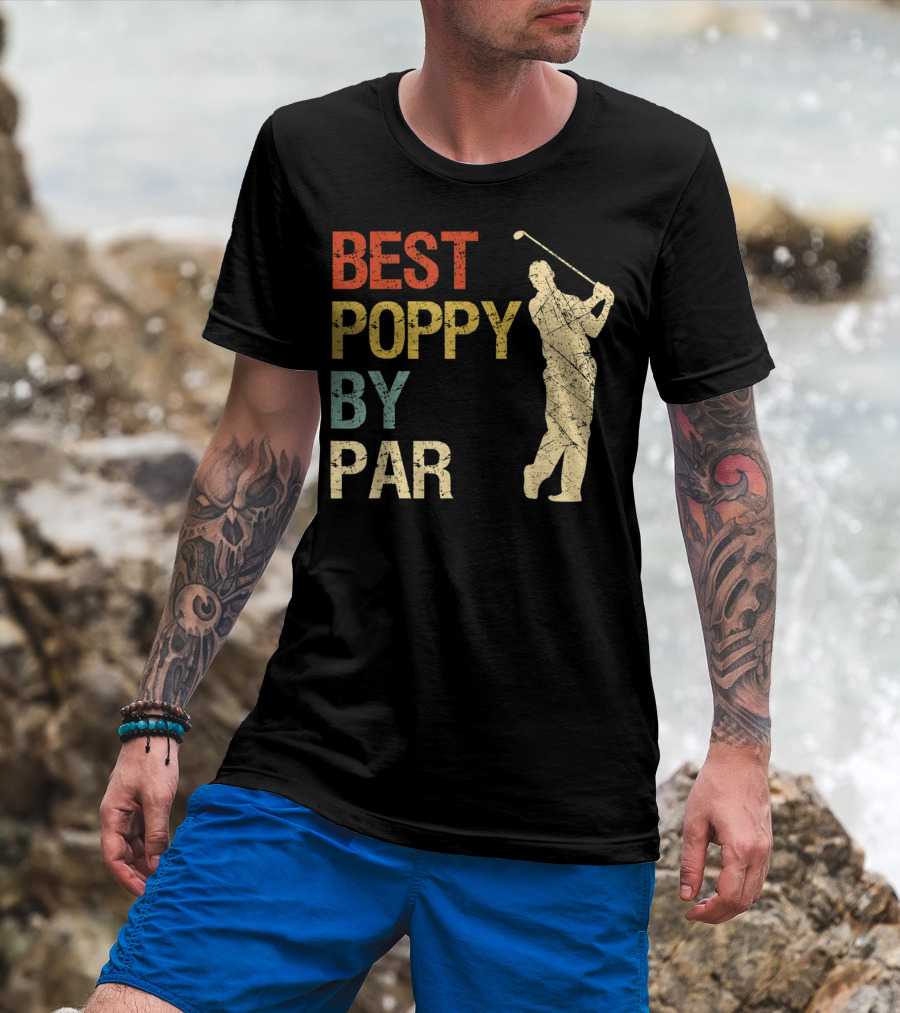 Best Poppy By Par Retro Vintage Golf T-Shirt