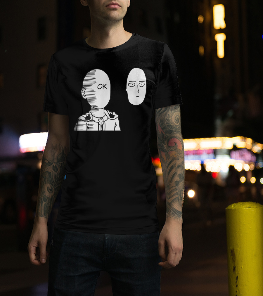Saitama OK Face Oppai Otaku Manga T-Shirt