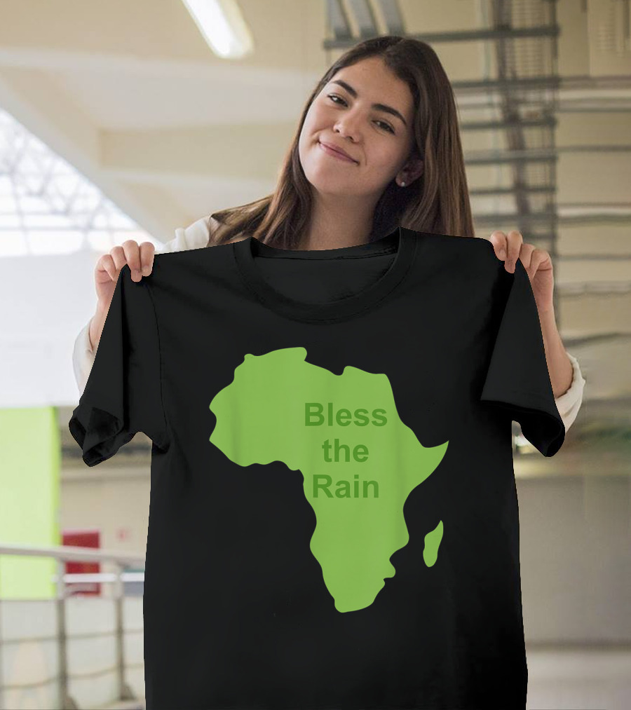 Toto Africa Bless The Rain Green Africa Shape T-Shirt