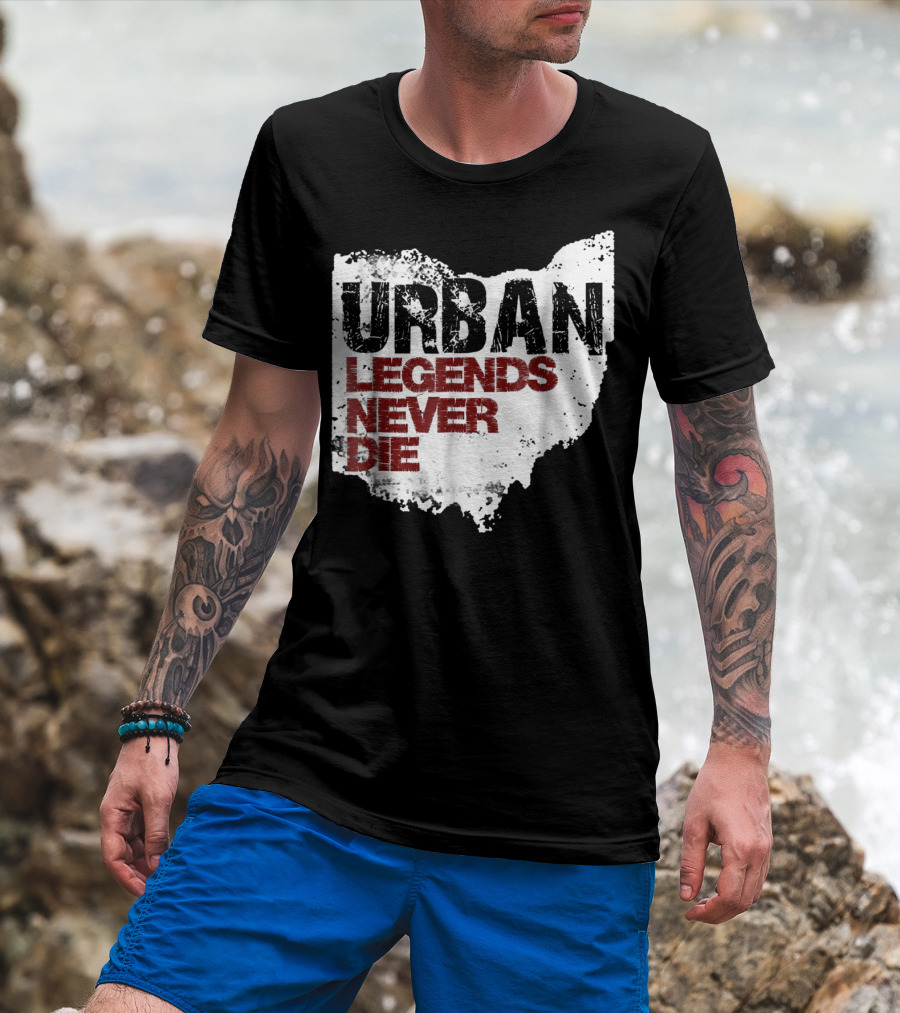 Urban Legends Never Die Ohio State Map T-Shirt