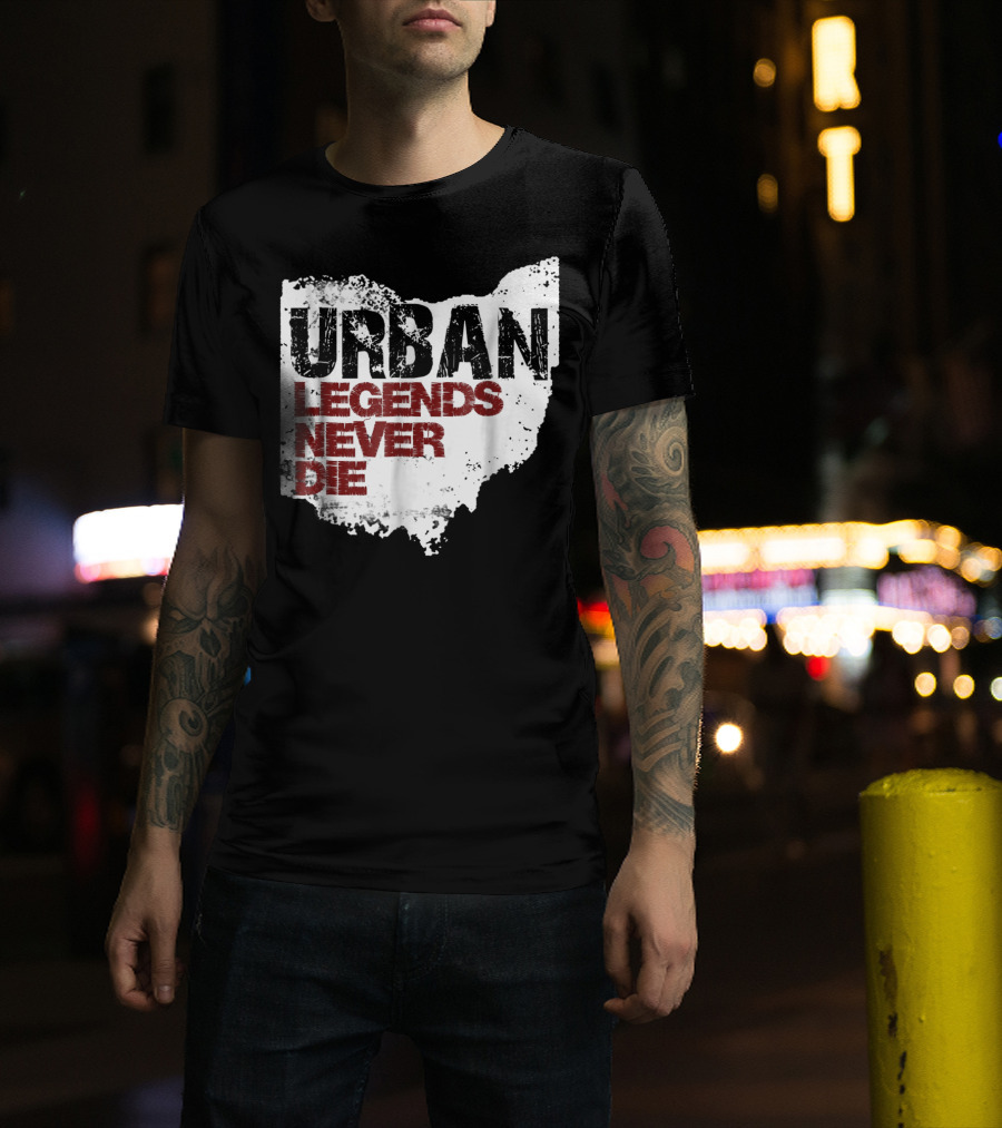 Urban Legends Never Die Ohio State Map T-Shirt