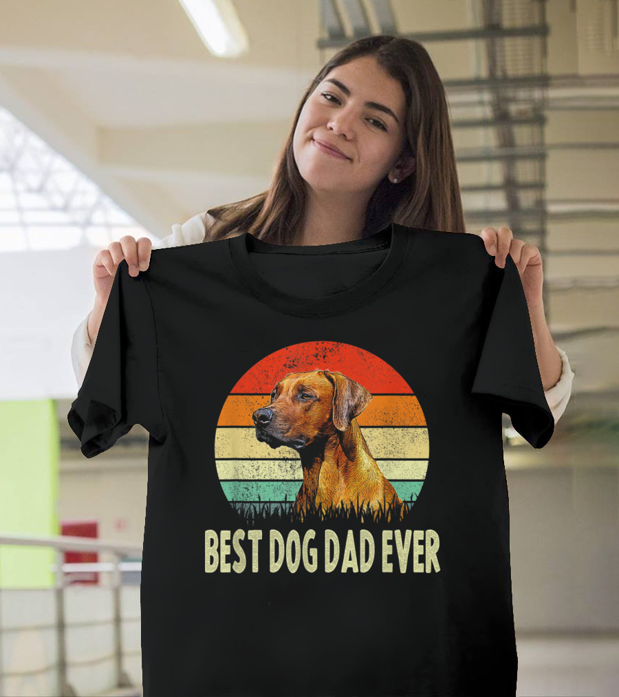 Vintage Best Dog Dad Ever Retro Canine T-Shirt