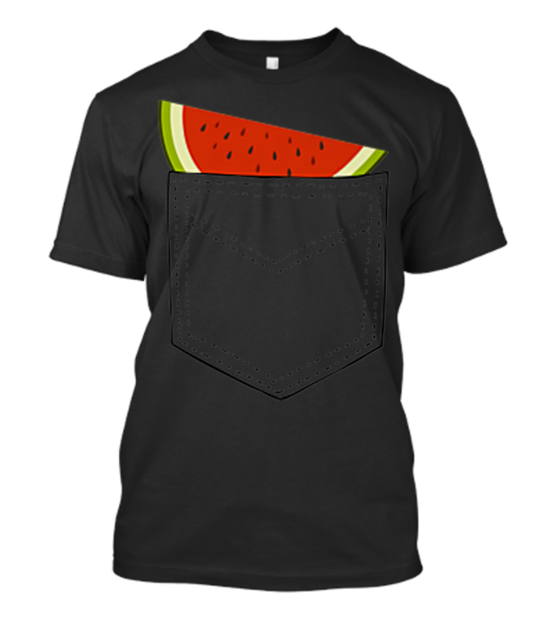 Watermelon Summer Cool Pocket Melon Fruit T-Shirt
