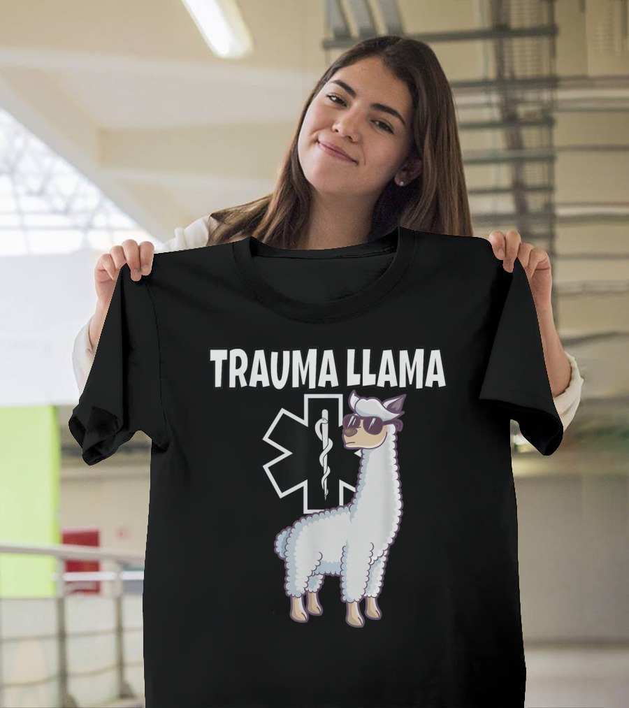 Trauma Llama EMS Medic Funny EMT T-Shirt
