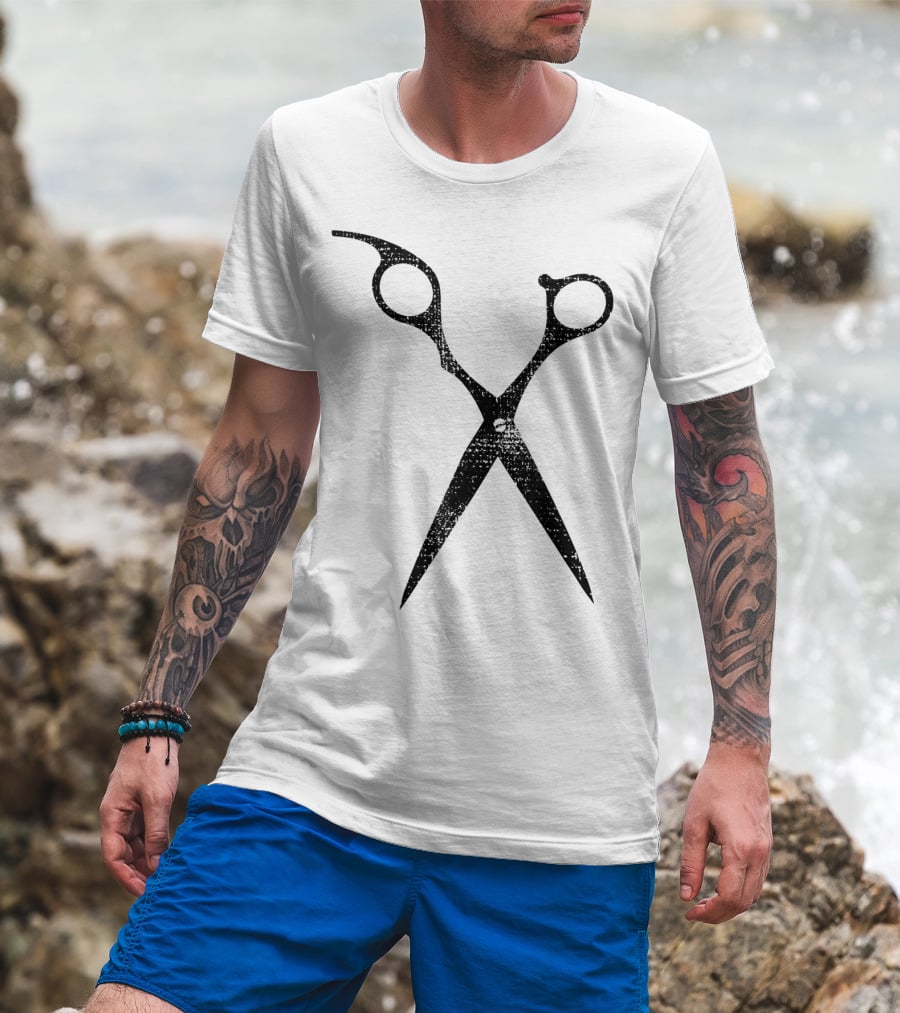 Hairdresser Barber Shop Hairsty Scissors T-Shirt