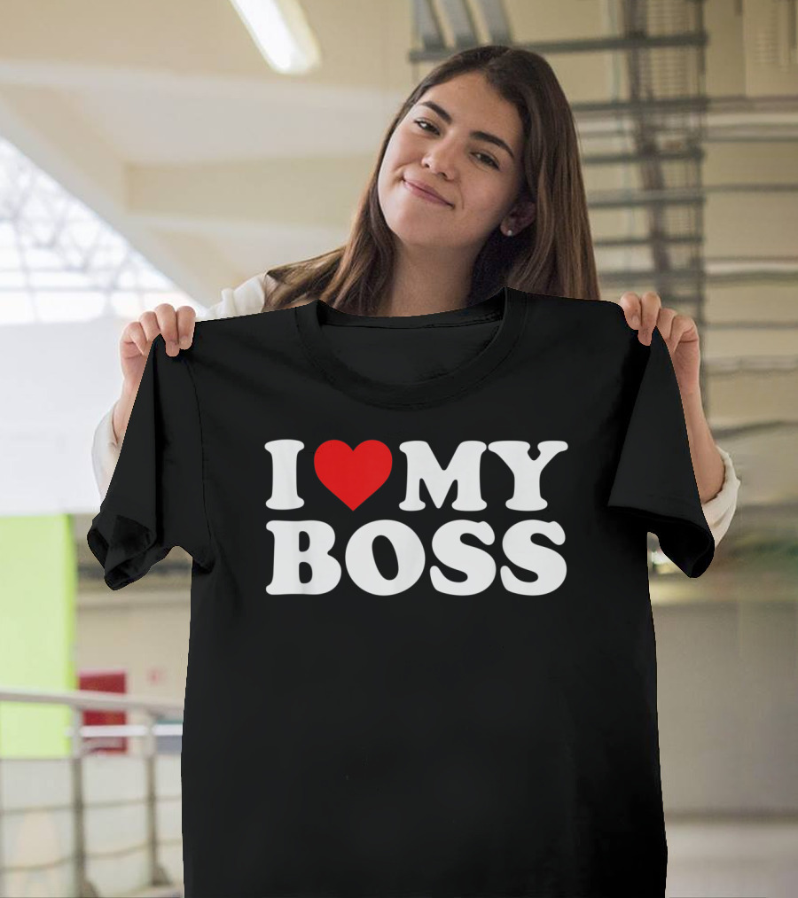 I Love My Boss Heart Icon T-Shirt