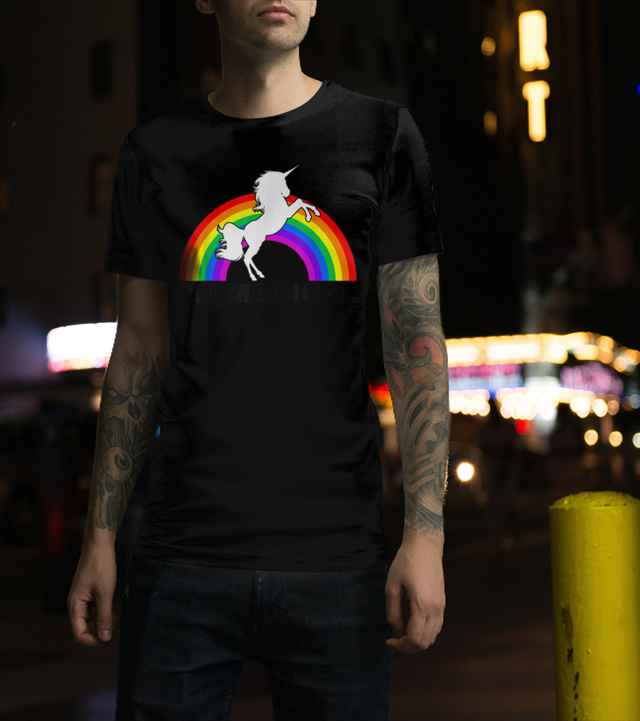 I'm Magical Unicorn With Rainbow T-Shirt