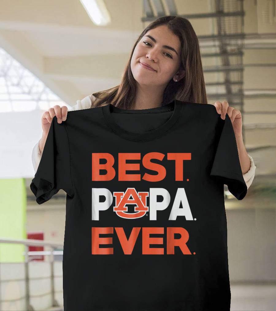 Best Papa Ever Auburn Tigers Mens T-Shirt