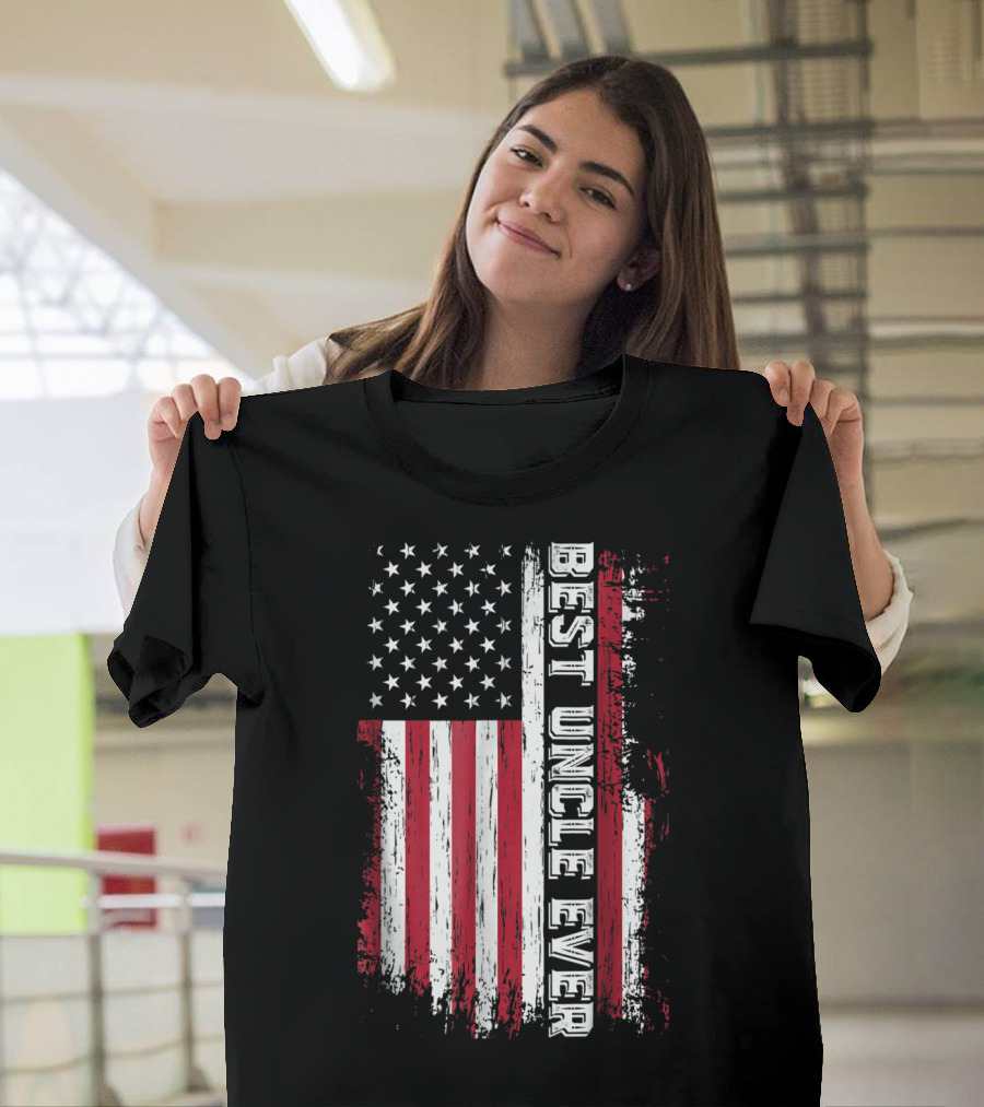 Best Uncle Ever American Flag Mens Best Uncle T-Shirt