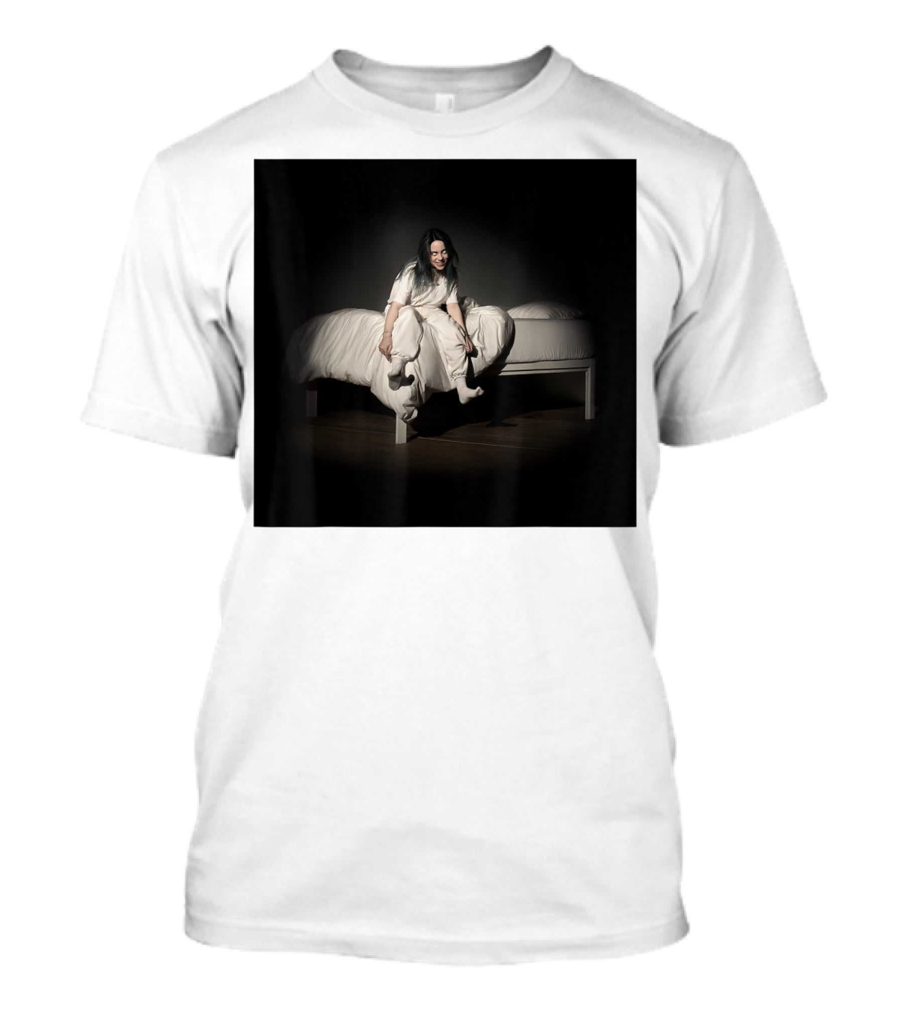 Billie Eilish Mens Album Cover Photo Bed Scene T-Shirt