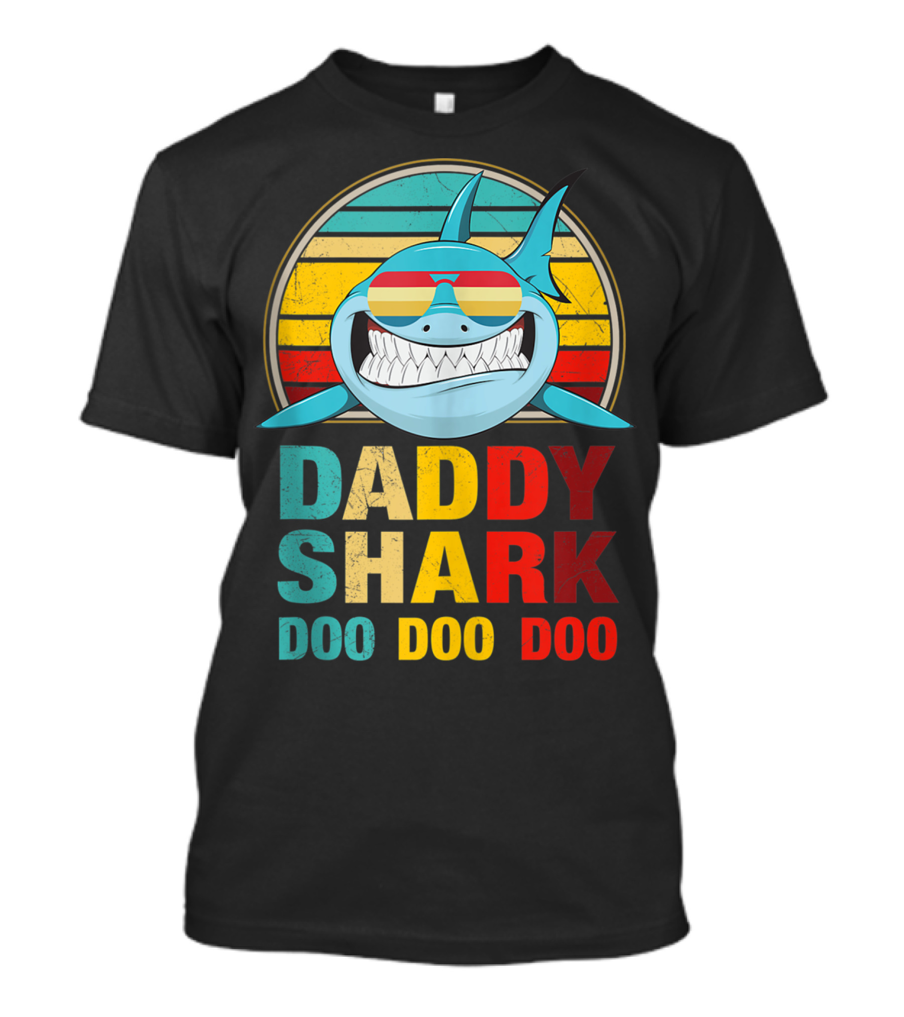 Daddy Shark Doo Doo Doo Mens Vintage T-Shirt
