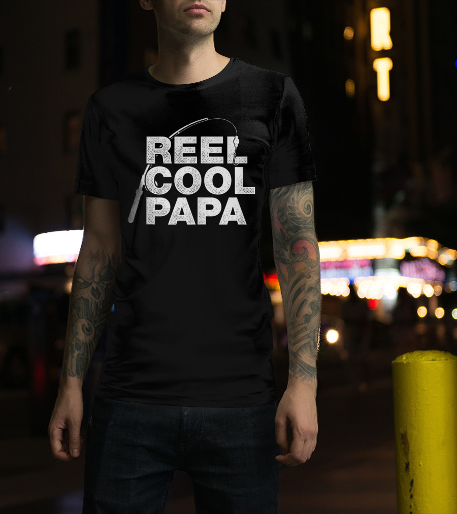 Fishing Reel Cool Papa Men's Father's Day T-Shirt