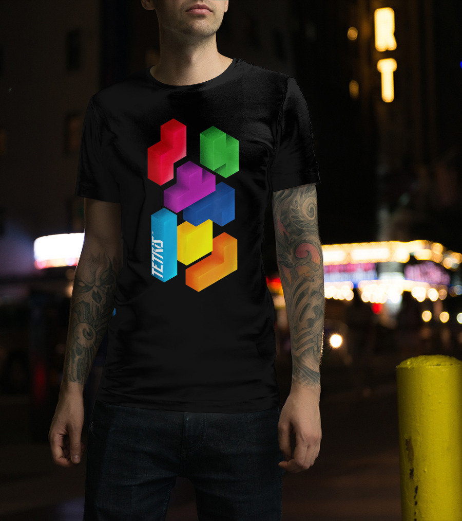 Tetris Colorful Blocks Mommy And Me T-Shirt