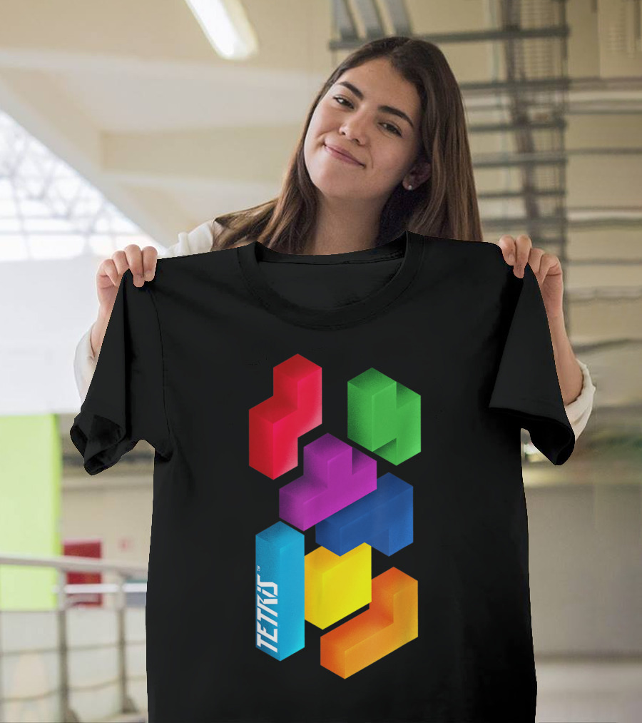 Tetris Colorful Blocks Mommy And Me T-Shirt