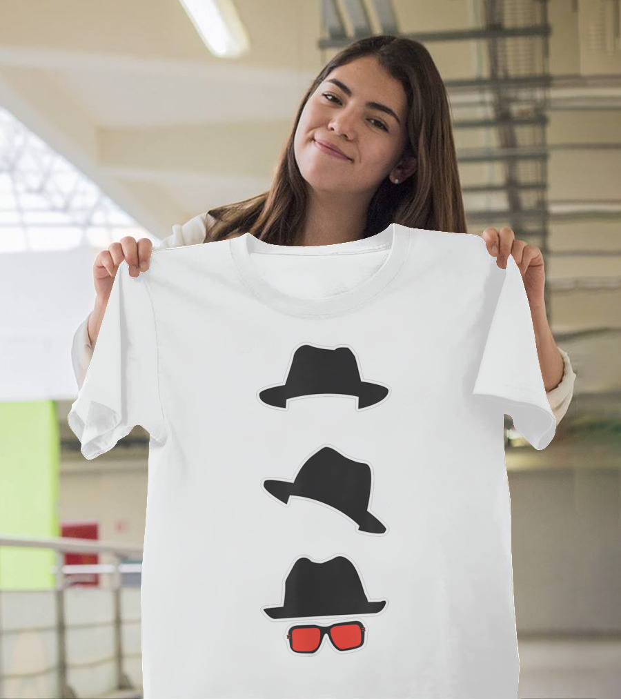 Name A More Iconic Trio With Classic Hats And Red Sunglasses T-Shirt