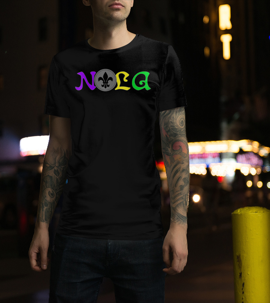 NOLA Fleur-de-Lis New Orleans Mardi Gras 504 T-Shirt