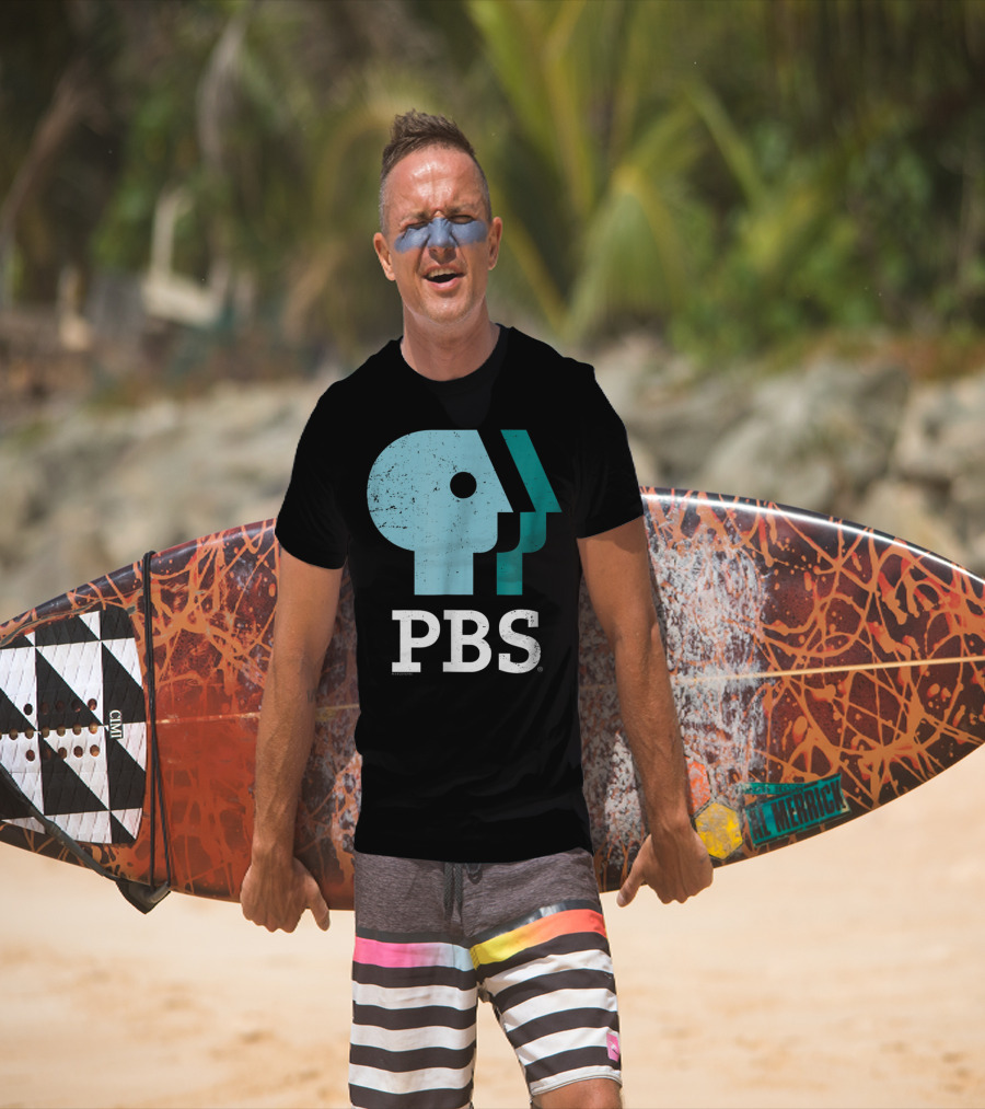 PBS Distressed Sky Mint Pistachio T-Shirt