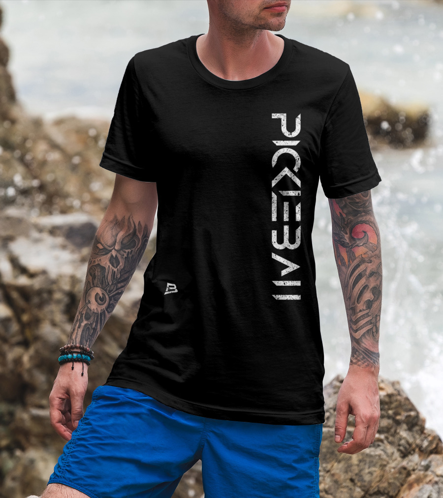 Pickleball Live Distressed Premium Fit White Text With Small T-Shirt