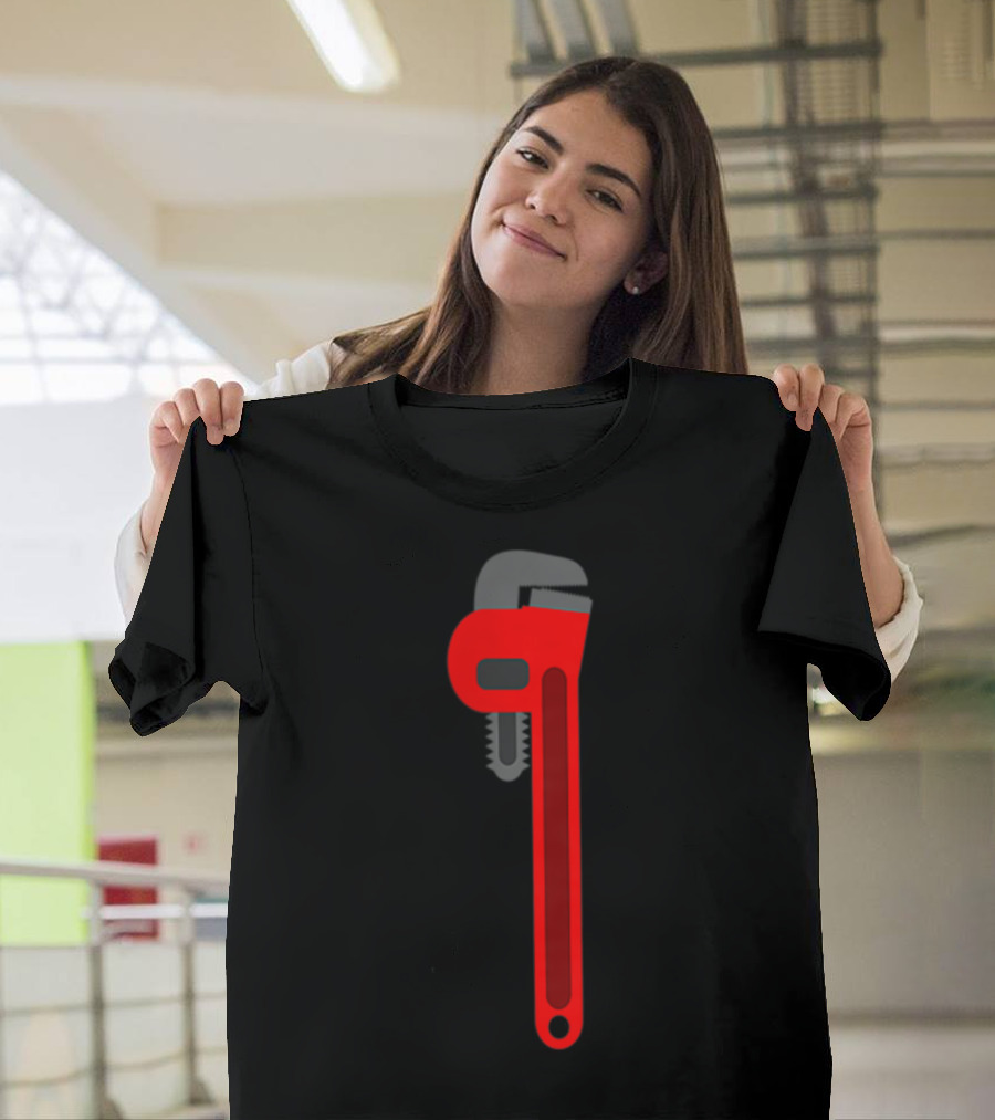 Plumber Tool Pipefitter Pipe Wrench Red T-Shirt