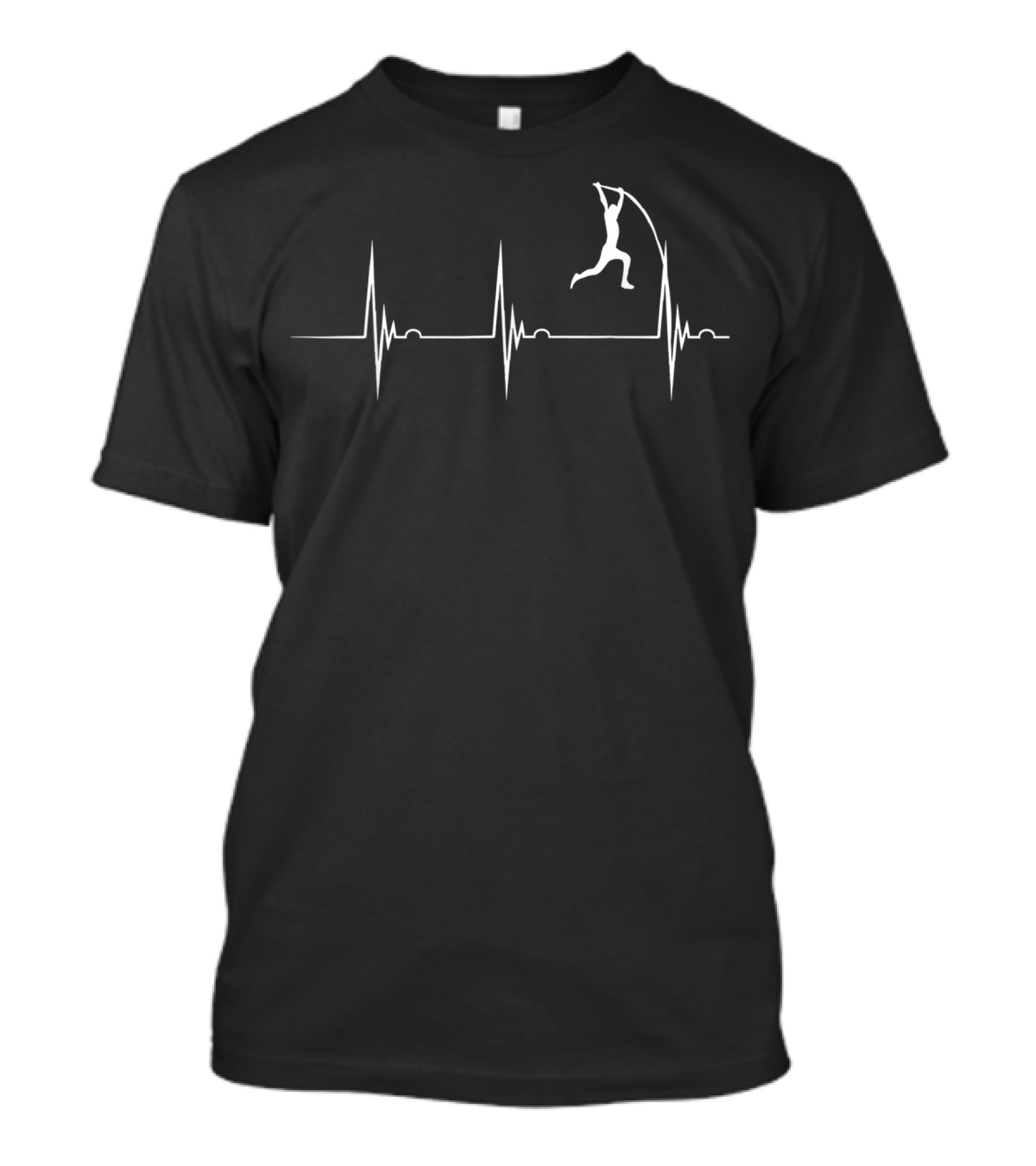 Pole Vault Heartbeat EKG Pole Vaulter T-Shirt