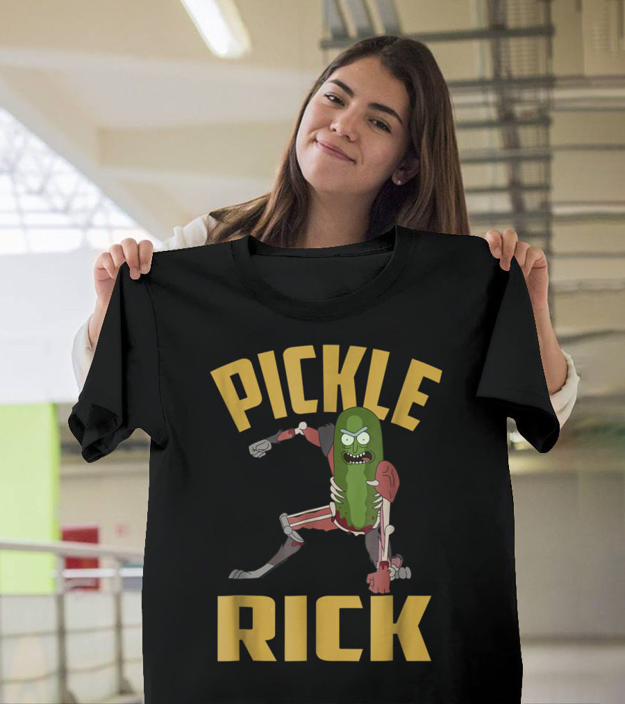 Rick and Morty Pickle Rick Punch Action Pose T-Shirt