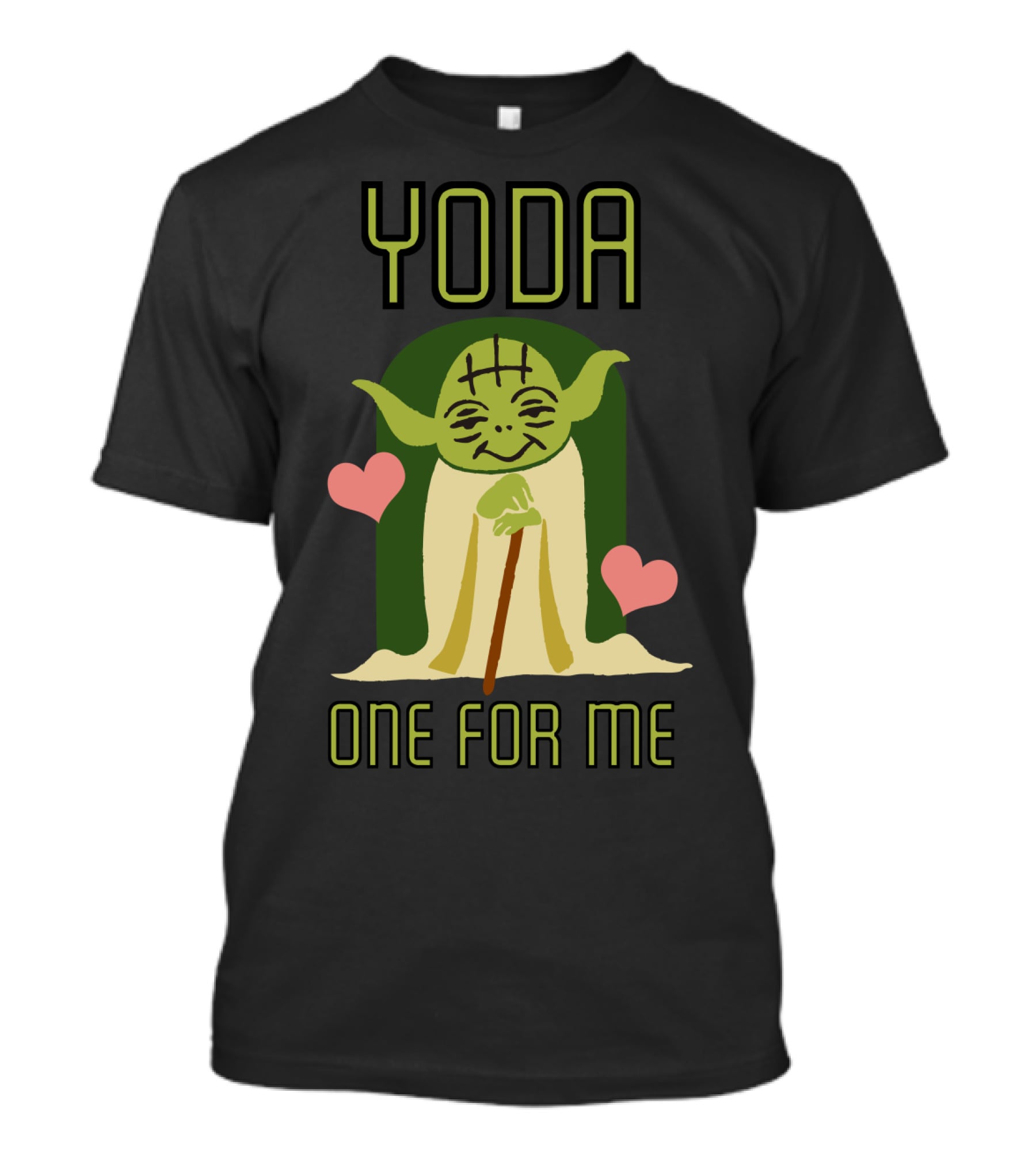 Star Wars Yoda One For Me Valentine's Hearts Cute T-Shirt