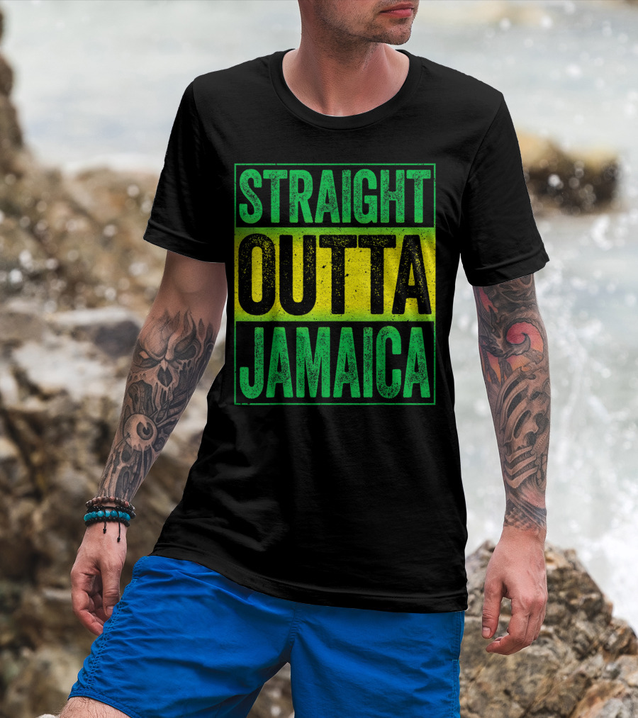 Straight Outta Jamaica Caribbean Party Vibes T-Shirt