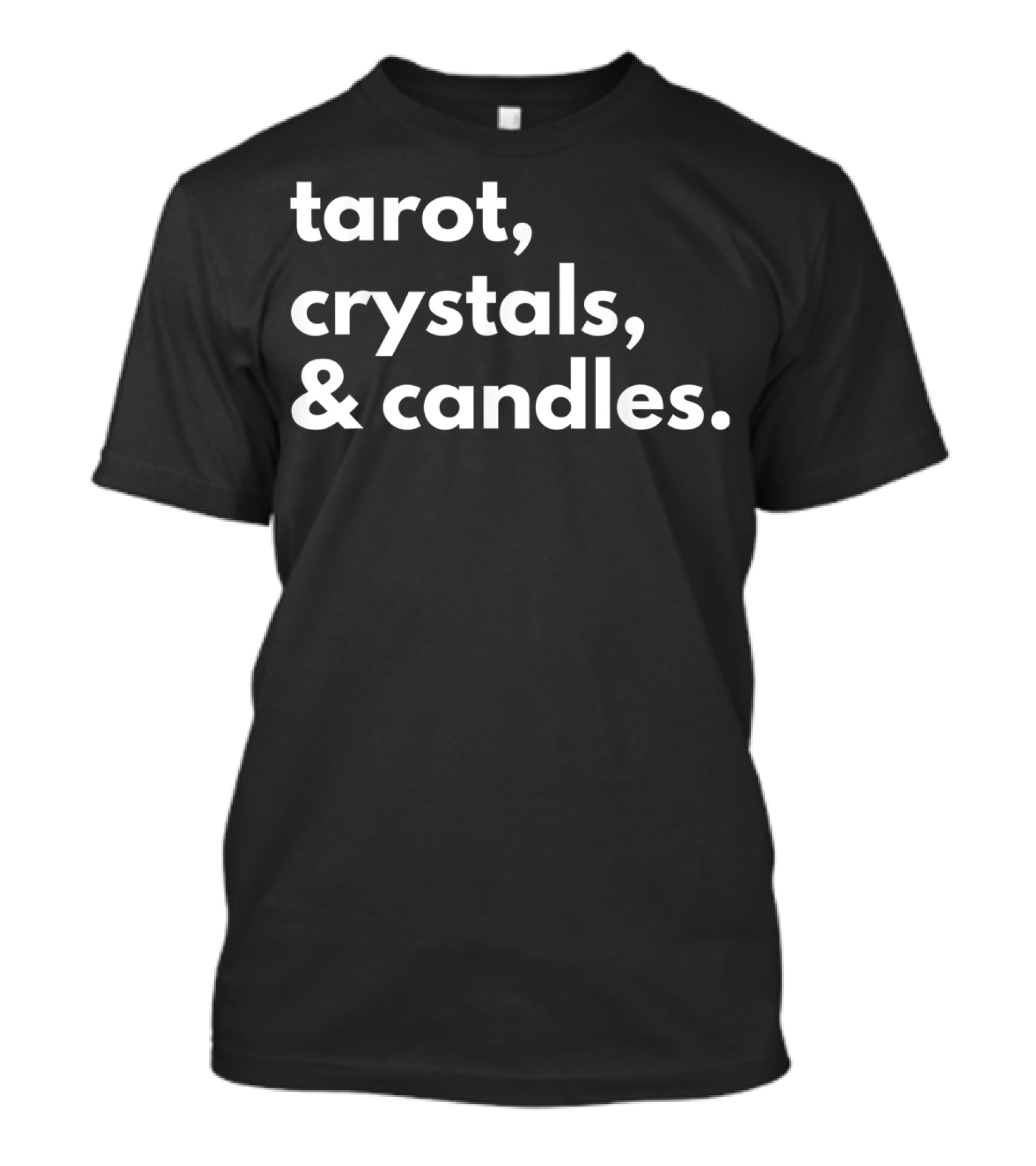 Tarot Crystals And Candles Magick Mystical Elements T-Shirt