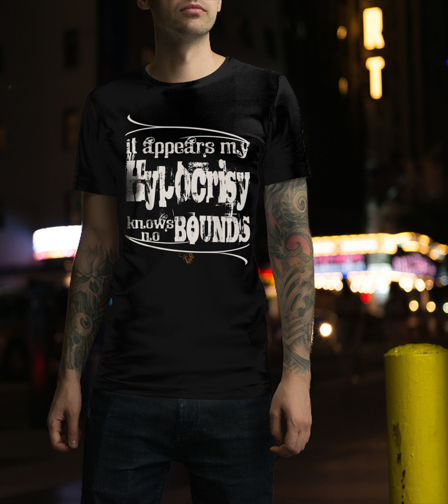 Tombstone Doc Holiday It Appears My Hypocrisy Knows No Bounds T-Shirt