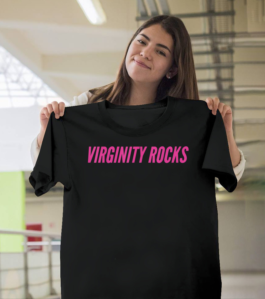 VIRGINITY ROCKS PINK LETTERS T-Shirt