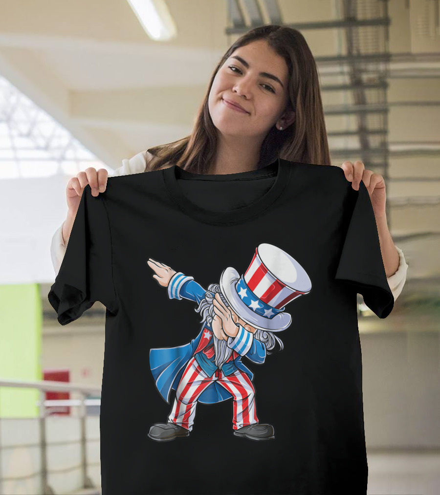 4Th Of July Dabbing Uncle Sam Patriotic Dance Pose T-Shirt