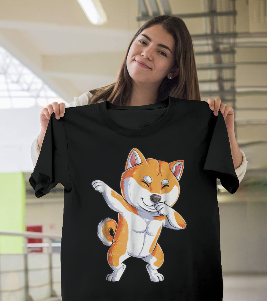 Dabbing Shiba Inu Kids Boys Puppy Dance T-Shirt