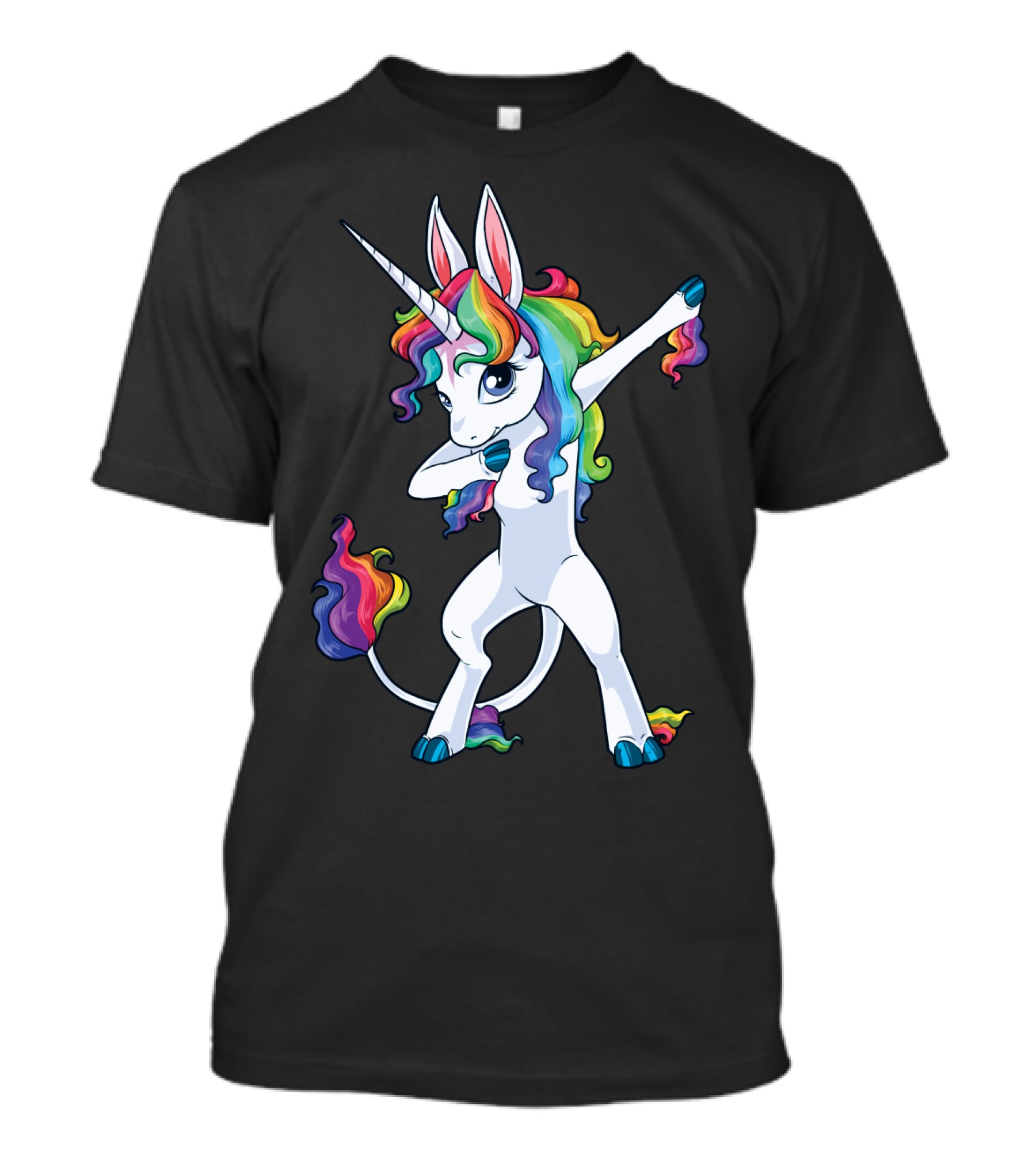 Dabbing Unicorn Party Squad Rainbow Dab T-Shirt