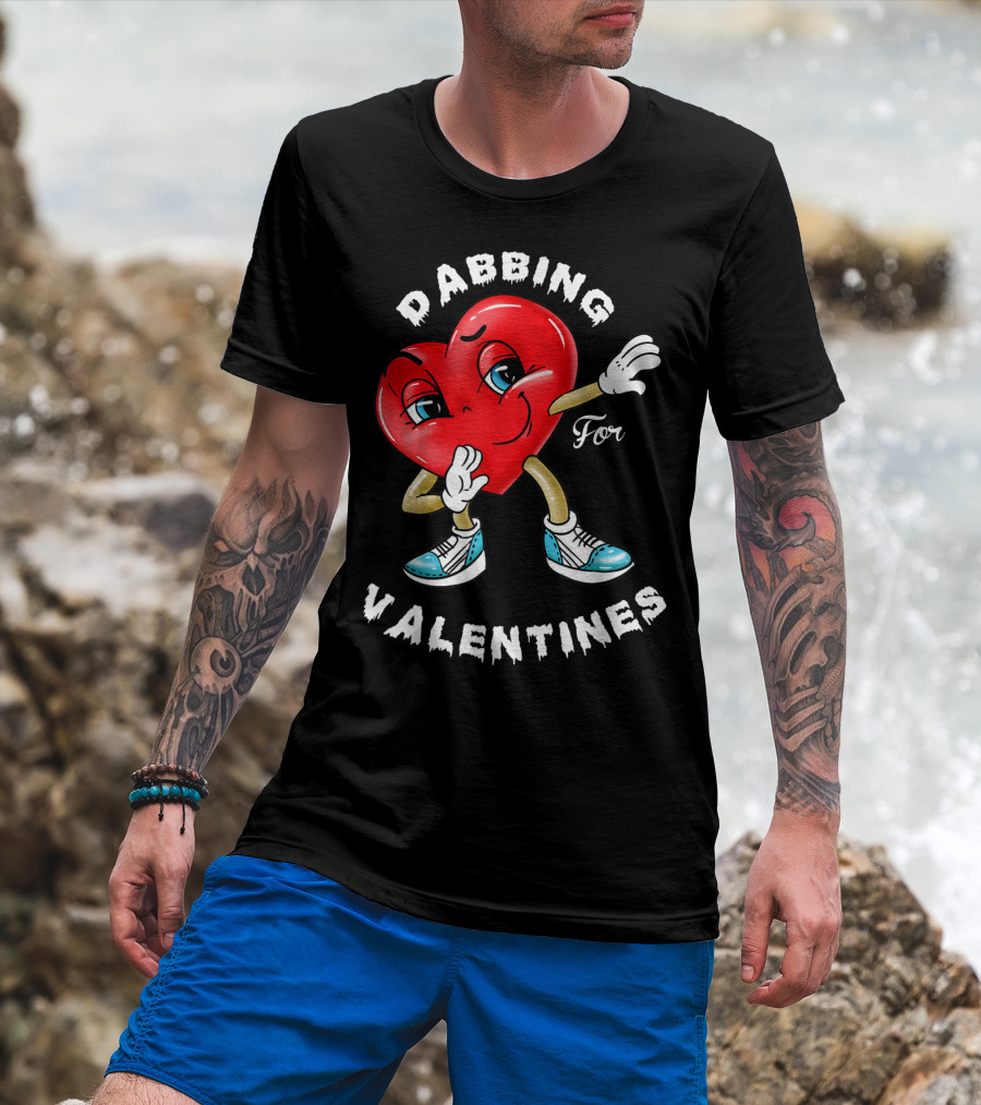 Dabbing Valentines Heart For Girlfriend T-Shirt