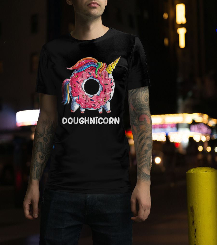 Doughnicorn Unicorn Donut With Rainbow Sprinkles T-Shirt