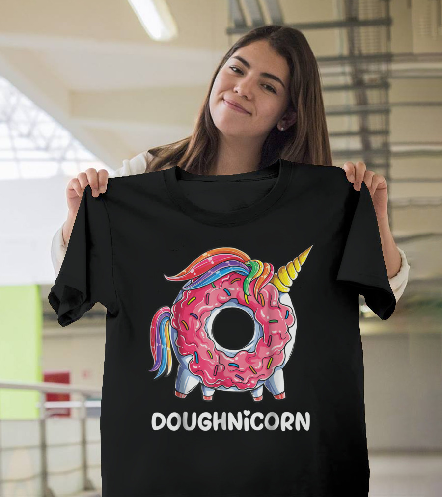 Doughnicorn Unicorn Donut With Rainbow Sprinkles T-Shirt