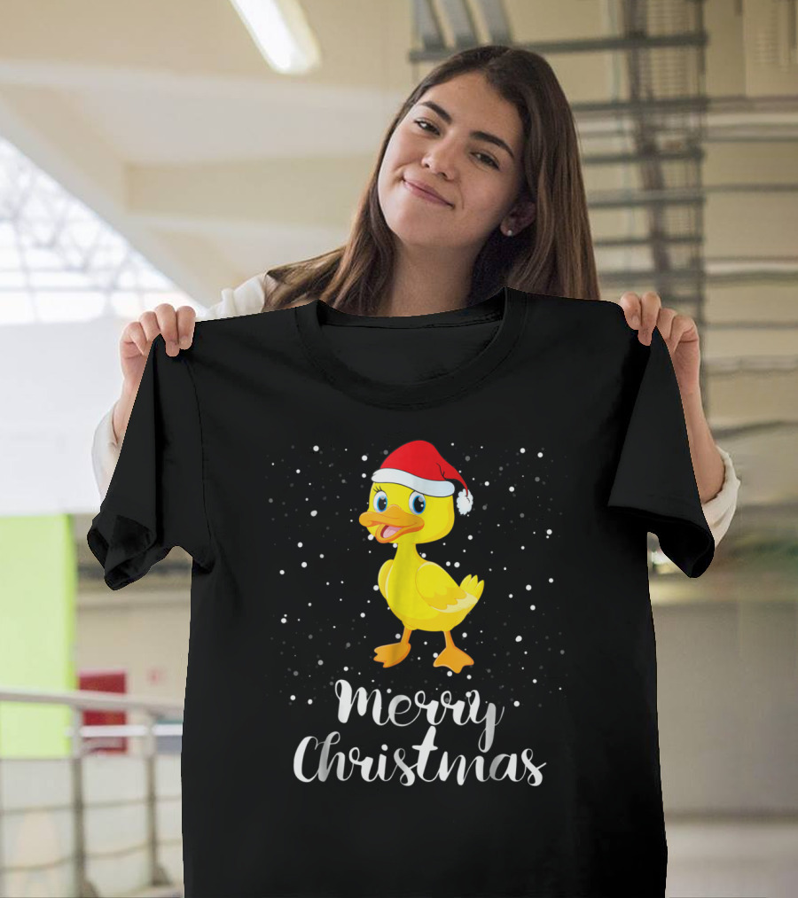 Merry Christmas Duck Funny Family Group Matching T-Shirt