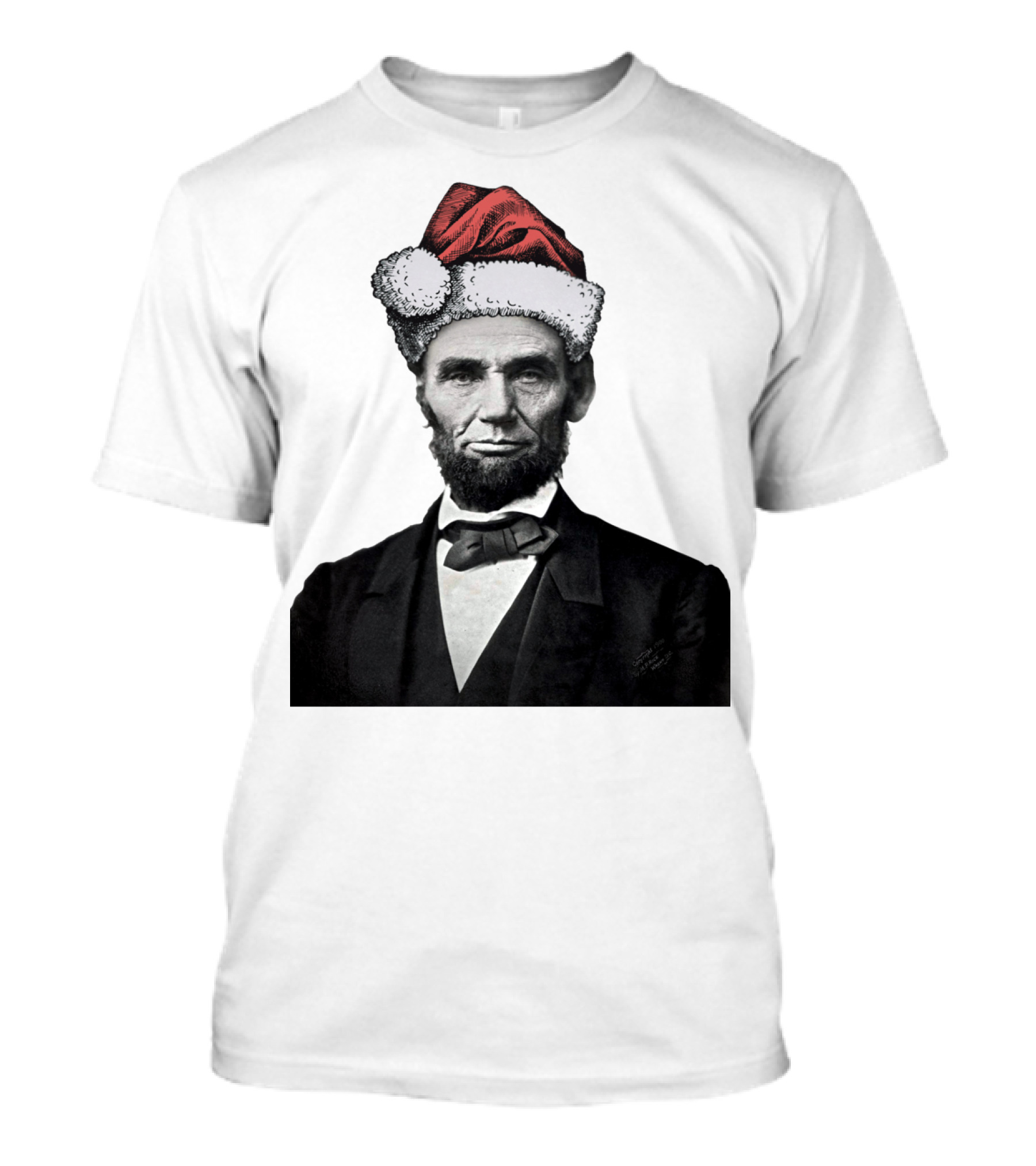 Abraham Lincoln Santa Hat T-Shirt