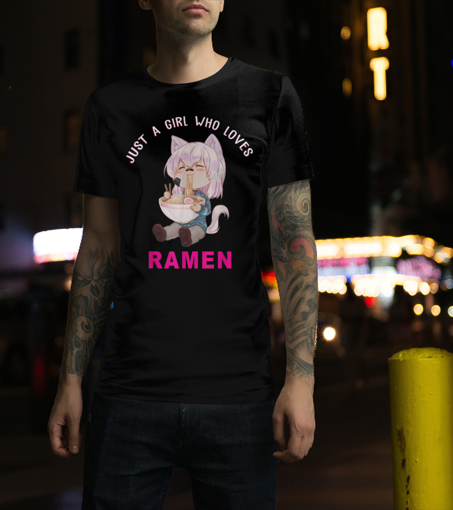Just A Girl Who Loves Ramen Anime Japanese T-Shirt