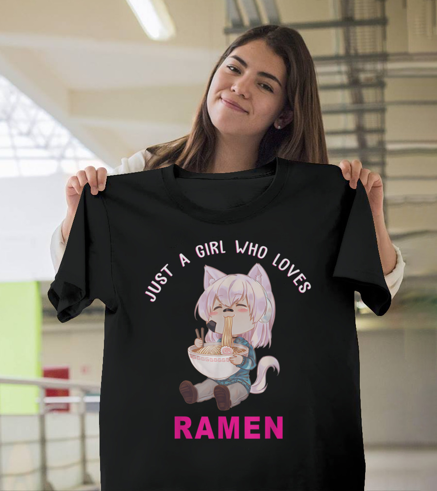 Just A Girl Who Loves Ramen Anime Japanese T-Shirt