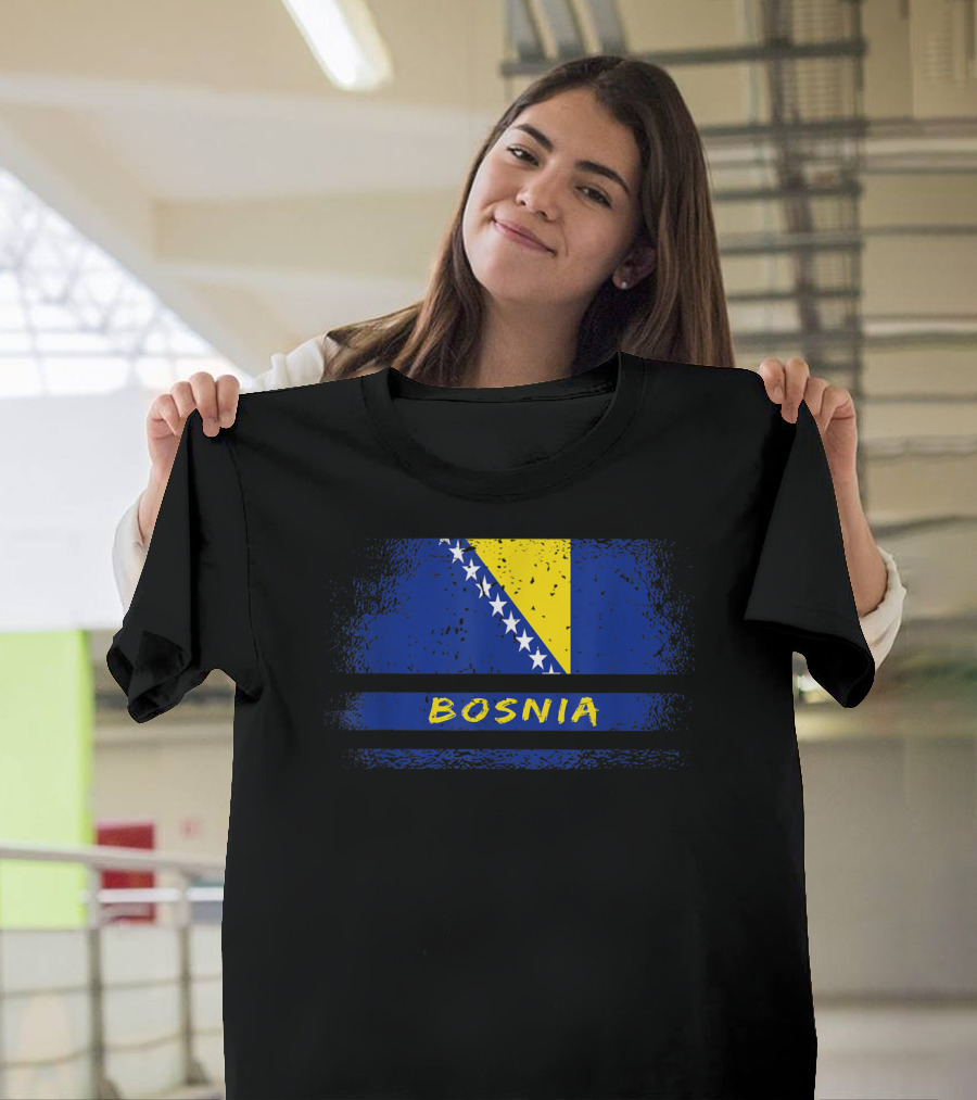 Bosnia Flag Vintage Sarajevo T-Shirt