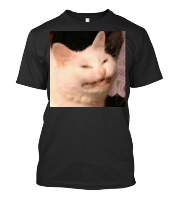 Confused Laughing Cat Meme Expression T-Shirt