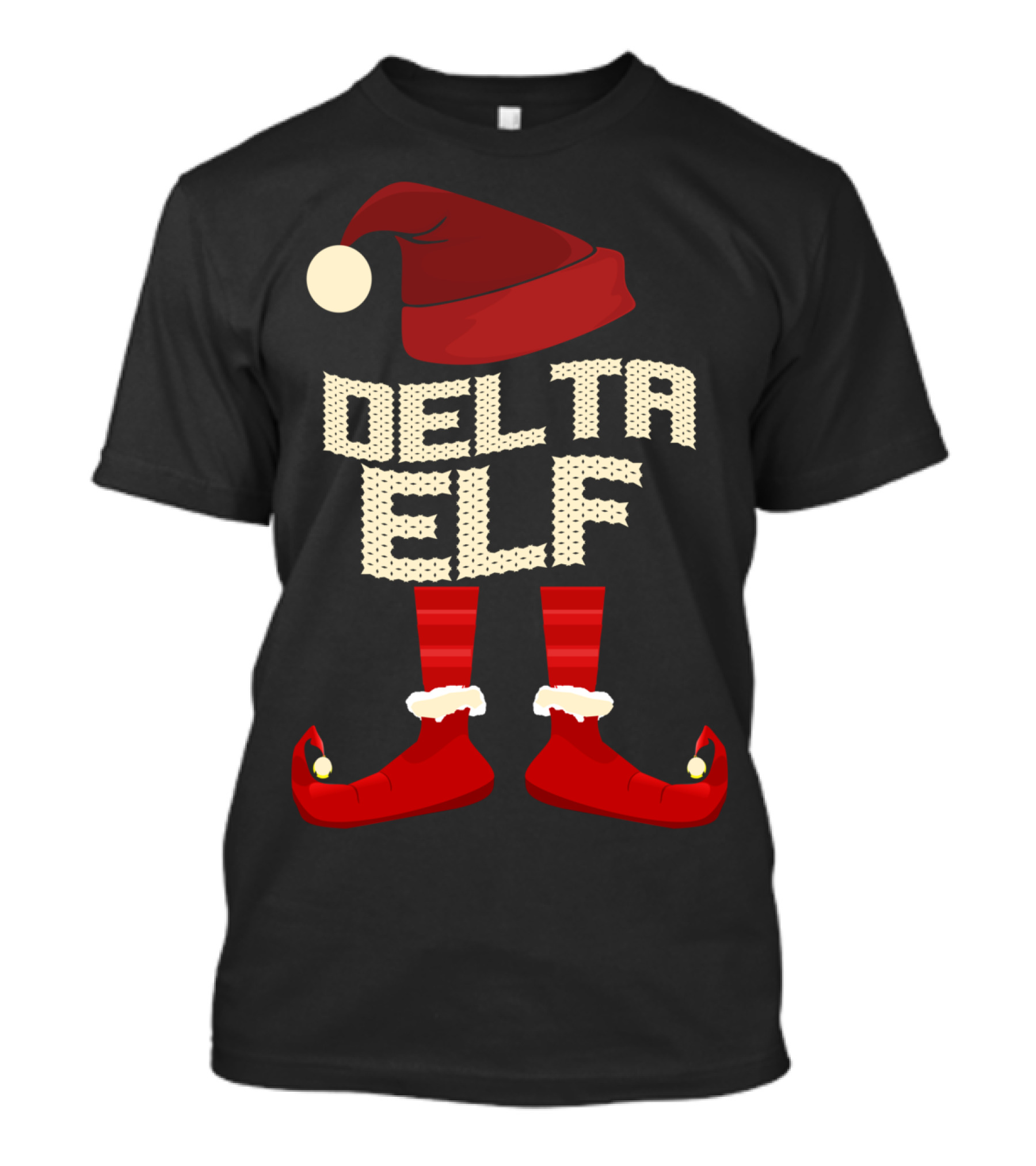 Delta Elf Matching Group Family Christmas Party T-Shirt