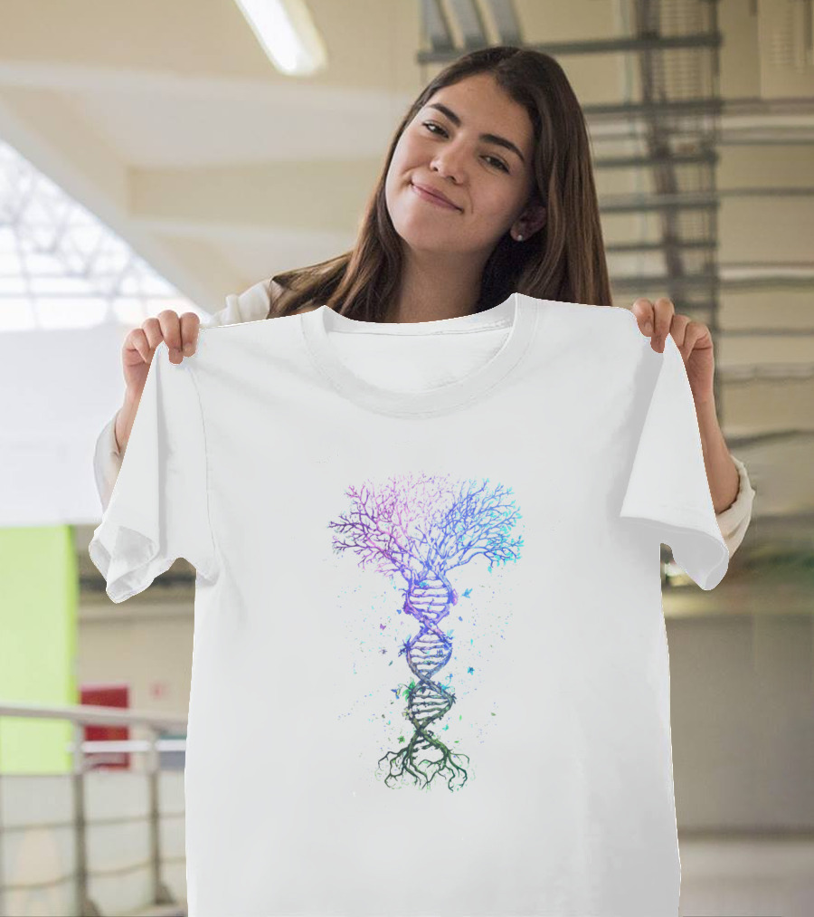 Dna Tree Life Earth Genetics Biologist Science Nature T-Shirt